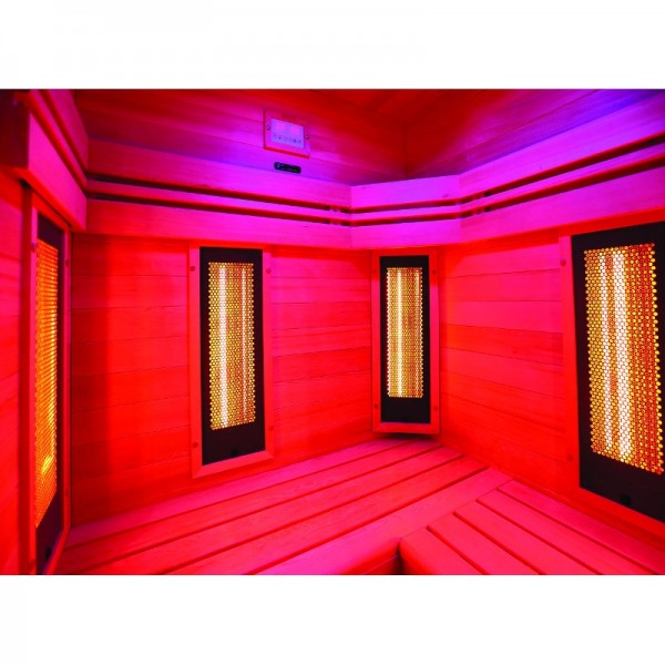 Sauna d'angle infrarouge, sauna infrarouge 4 places, sauna 4 personnes — free download